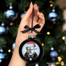 Carregar imagem no visualizador da galeria, The Phantom of the Opera Christmas Spooky Portrait Glass Ornament, Black Horror Halloween Tree Decoration