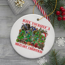 Carregar imagem no visualizador da galeria, Have Yourself a Military Christmas Trees Ornament, Patriotic US Veterans Gift
