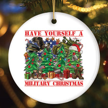 Carregar imagem no visualizador da galeria, Have Yourself a Military Christmas Trees Ornament, Patriotic US Veterans Gift