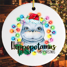 Carregar imagem no visualizador da galeria, Hippopotamus Christmas Ornament