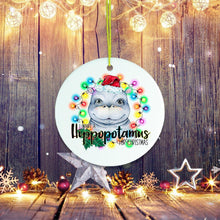 Carregar imagem no visualizador da galeria, Hippopotamus Christmas Ornament