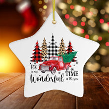 Carregar imagem no visualizador da galeria, It's the Most Wonderful Time of the Year Plaid Trees Ornament