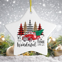 Carregar imagem no visualizador da galeria, It's the Most Wonderful Time of the Year Plaid Trees Ornament