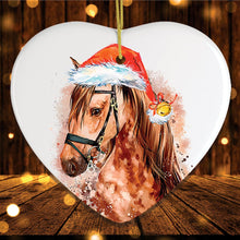 Load image into Gallery viewer, Watercolor Horse Christmas Ornament