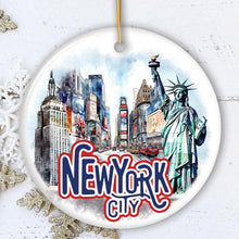 Load image into Gallery viewer, Handmade Artistic New York City Ornament