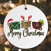Carregar imagem no visualizador da galeria, Postal Worker Plaid Merry Christmas Ornament