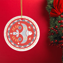 Load image into Gallery viewer, Scandinavian Bird Christmas Ornament, Ethnic Classic Folklore, 2D Illustration