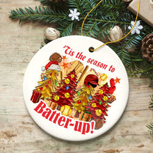 Carregar imagem no visualizador da galeria, Tis the Season to Batter-Up! Softball Christmas Ornament