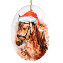 Load image into Gallery viewer, Watercolor Horse Christmas Ornament