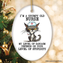 Carregar imagem no visualizador da galeria, Grumpy Old Nurse Cat, Cute and Funny Christmas Gift