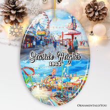 Load image into Gallery viewer, Artistic Lively Seaside Heights Ornament, New Jersey Festive Beach Paradise Christmas Gift and Decor