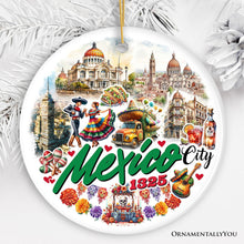 Cargar imagen en el visor de la galería, Colorful Traditional Mexico City Christmas Ornament, Cultural Mexican Christmas Gift and Travel Souvenir