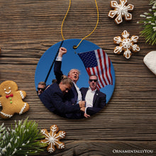 Load image into Gallery viewer, Donald Trump Failed Attempt 2024 Ceramic Ornament, Christmas Tree Decor