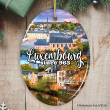 Load image into Gallery viewer, Enchanting Luxembourg Christmas Ornament, European Heritage of Castle and Landmarks Keepsake