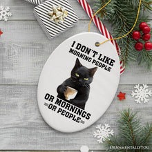 Load image into Gallery viewer, I Don't Like Morning People Quirky Cat, Cute and Funny Christmas Gift
