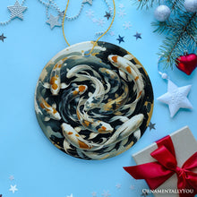 Carregar imagem no visualizador da galeria, Koi Fish Contemporary Art Ceramic Ornament, Elegant Painting Decor And Souvenir