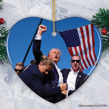 Load image into Gallery viewer, Donald Trump Failed Attempt 2024 Ceramic Ornament, Christmas Tree Decor
