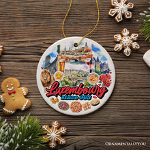 Load image into Gallery viewer, Enchanting Luxembourg Christmas Ornament, European Heritage of Castle and Landmarks Keepsake