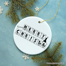 Carregar imagem no visualizador da galeria, Periodic Table Scientist Christmas Ornament