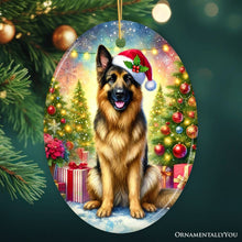 Carregar imagem no visualizador da galeria, Winter Wonderland German Shepherd Ornament, Gift and Decor for Cozy Christmas