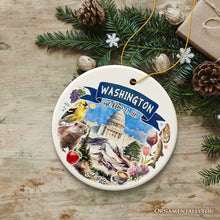 Carregar imagem no visualizador da galeria, Artistic Washington State Themes and Landmarks Christmas Ornament