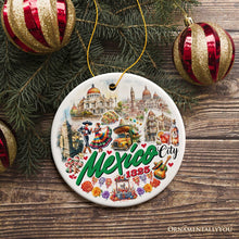 Cargar imagen en el visor de la galería, Colorful Traditional Mexico City Christmas Ornament, Cultural Mexican Christmas Gift and Travel Souvenir