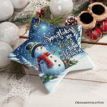 Carregar imagem no visualizador da galeria, Snowflakes are Kisses from Heaven Ornament, Snowman in Serenity Christmas Memorial Gift