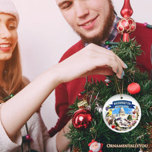 Carregar imagem no visualizador da galeria, Artistic Washington State Themes and Landmarks Christmas Ornament