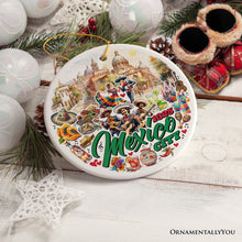 Cargar imagen en el visor de la galería, Colorful Traditional Mexico City Christmas Ornament, Cultural Mexican Christmas Gift and Travel Souvenir