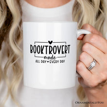 Load image into Gallery viewer, Booktrovert Personalized Mug, Gift For Book Lover With Custom Name