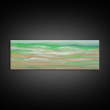 Carregar imagem no visualizador da galeria, Abstract Green Ocean Wall Art Canvas Print, Minimalist Ocean Art, Seascape Wall Decor, Wall Art, Panoramic, Wall Art, Canvas Print