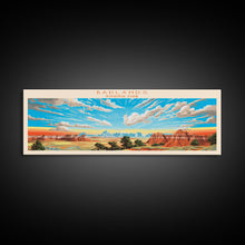 Carregar imagem no visualizador da galeria, Badlands National Park, Panoramic South Dakota Travel Art, National Park Print, Minimalist Travel Art, Midcentury Modern Style Landscape