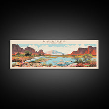 Load image into Gallery viewer, Big Bend National Park, Panoramic Texas Travel Art, National Park Print, Minimalist Travel Art, Midcentury Modern Style Landscape