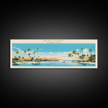 Load image into Gallery viewer, Biscayne National Park, Panoramic Florida Travel Art, National Park Print, Minimalist Travel Art, Midcentury Modern Style Landscape