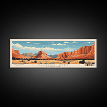 Carregar imagem no visualizador da galeria, Capitol Reef National Park, Panoramic Utah Travel Art, National Park Print, Minimalist Travel Art, Midcentury Modern Style Landscape