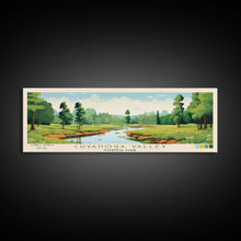 Load image into Gallery viewer, Cuyahoga Valley National Park, Panoramic Ohio Travel Art, National Park Print, Minimalist Travel Art, Midcentury Modern Style Landscape