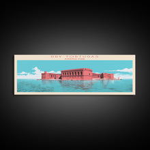 Load image into Gallery viewer, Dry Tortugas National Park, Panoramic Florida Travel Art, National Park Print, Minimalist Travel Art, Midcentury Modern Style Landscape