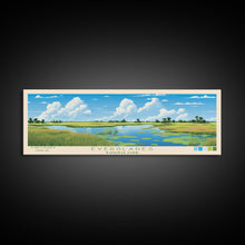 Carregar imagem no visualizador da galeria, Everglades National Park, Panoramic Florida Travel Art, National Park Print, Minimalist Travel Art, Midcentury Modern Style Landscape