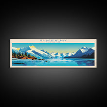 Carregar imagem no visualizador da galeria, Glacier Bay National Park, Panoramic Alaska Travel Art, National Park Print, Minimalist Travel Art, Midcentury Modern Style Landscape