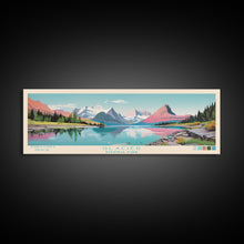 Carregar imagem no visualizador da galeria, Glacier National Park, Panoramic Montana Travel Art, National Park Print, Minimalist Travel Art, Midcentury Modern Style Landscape