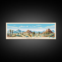 Load image into Gallery viewer, Joshua Tree National Park, Panoramic California Travel Art, National Park Print, Minimalist Travel Art, Midcentury Modern Style Landscape