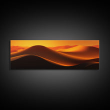 Load image into Gallery viewer, Asbtract Art Deco Style Sand Dunes, Framed Canvas Print, Living Room Decor, MCM Style Art, Midcentury Modern, Minimalist Art