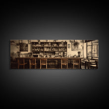 Load image into Gallery viewer, Bar Art, Old Timey Western Bar, Sepia Photography Art, Kitchen Art, Kitchen Wall Art, Home Bar Decor, Bar Cart Art
