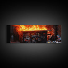 Carregar imagem no visualizador da galeria, A Dumpster Fire, Canvas Wall Art, Modern Art, Urban Art, Wall Print