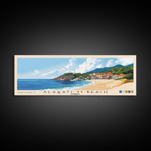 Carregar imagem no visualizador da galeria, Alaçatı 11 Beach, Turkey Panoramic Beach Print, Vacation Gift, Turkey Wall Art, Beach Painting, Beach Decor, Beach Painting