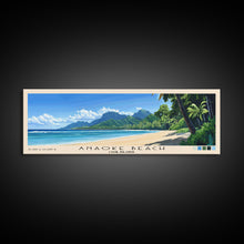 Load image into Gallery viewer, Anaoke Beach, Cook Islands Panoramic Beach Print, Vacation Gift, Cook Islands Wall Art, Beach Painting, Beach Decor, Beach Painting