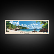 Load image into Gallery viewer, Anse Cocos, Seychelles Panoramic Beach Print, Vacation Gift, Seychelles Wall Art, Beach Painting, Beach Decor, Beach Painting