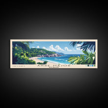 Load image into Gallery viewer, Anse Major, Seychelles Panoramic Beach Print, Vacation Gift, Seychelles Wall Art, Beach Painting, Beach Decor, Beach Painting