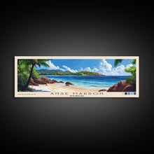 Load image into Gallery viewer, Anse Marron, Seychelles Panoramic Print, Vacation Gift, Seychelles Wall Art, Beach Painting, Beach Decor, Large Wall Art, Wood Frame Art