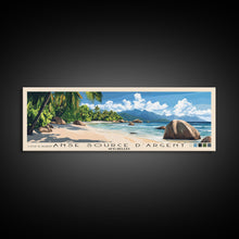Load image into Gallery viewer, Anse Source d’Argent, Seychelles Panoramic Print, Vacation Gift, Seychelles Wall Art, Vacation Wall Art, Vacatation Memories, Beach Decor, Beach Or Lakehouse Art